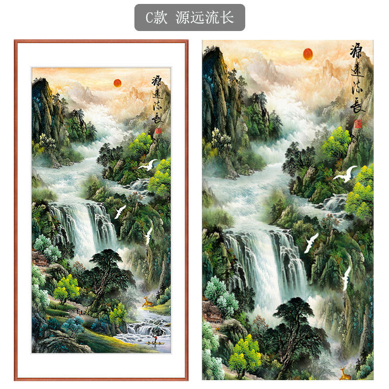 山水玄关画图片大全,山水画玄关画